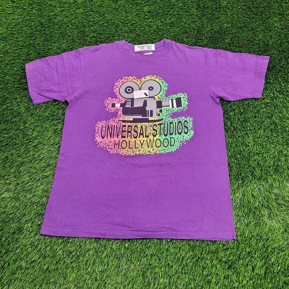 Vintage Universal-Studios Hollywood Shirt Large 21x26 Purple - Picture 1 of 13